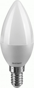 ОНЛАЙТ свеча C37 E14 8W(560lm) 2700K 2K 106x37 OLL-C37-8-230-2.7K-E14-FR 71632