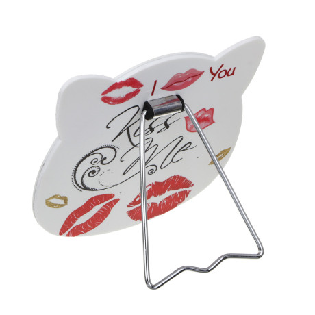 Зеркало настольное тм ЮНИLOOK, металл, стекло, пластик, 16x14,5см, 3 цвета