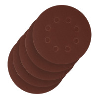 Круг абразивный на ворсовой подложке под &quot;липучку&quot;, перфорированный, P 280, 125 мм, 5 шт Сибртех