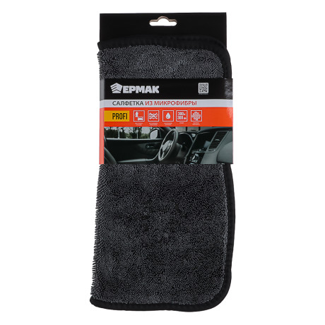 ЕРМАК Салфетка из микрофибры высокой плотности, PROFI, 30Х30 см