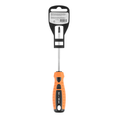 Отвертка "Point", PH1 х 100 мм, CrV, двухкомпонентная рукоятка Sparta