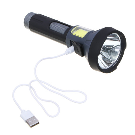 ЕРМАК Фонарь рабочий, LED СОВ, 4 режима, 600мАч,USB,металл,пластик, 160х58х60 мм,функция Power-bank