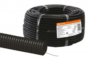 TDM РЭМЗ труба гофр. ПНД d20 с зондом 100м черная, легкая (цена за 1м) (100!) SQ0413-0002