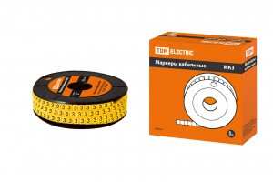 TDM МК3 маркер на провод 6мм символ "3" 350шт/ролл (цена за 1ролл) SQ0511-0053