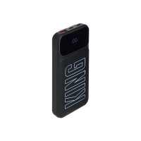 BY Ф.Киркоров Аккумулятор мобильный, 10000мАч, 3А, встр. кабели IP/Type-C/USB, светящийся логотип