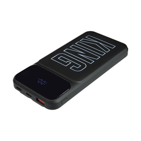 BY Ф.Киркоров Аккумулятор мобильный, 10000мАч, 3А, встр. кабели IP/Type-C/USB, светящийся логотип