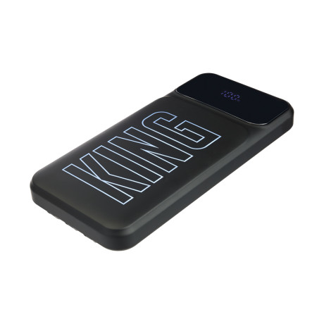 BY Ф.Киркоров Аккумулятор мобильный, 10000мАч, 3А, встр. кабели IP/Type-C/USB, светящийся логотип