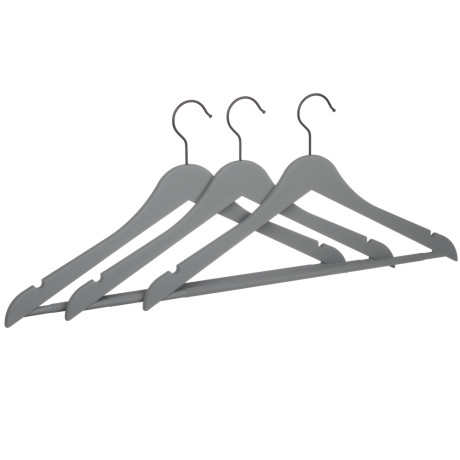 Вешалки для одежды тм VETTA, 3шт, 44,5x23x1см, пластик ABS, софт тач, цвет серый