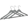 Вешалки для одежды тм VETTA, 3шт, 44,5x23x1см, пластик ABS, софт тач, цвет серый