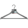 Вешалки для одежды тм VETTA, 3шт, 44,5x23x1см, пластик ABS, софт тач, цвет серый