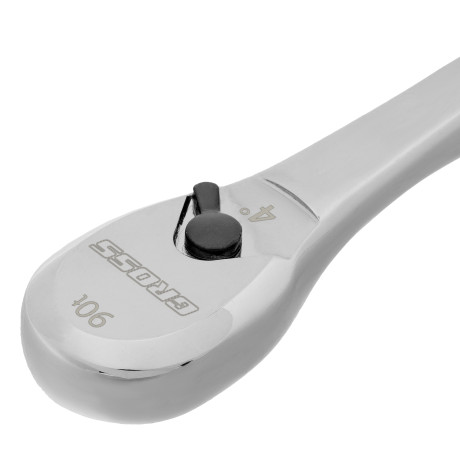 Ключ-трещотка 1/4", CrV, 90 зубьев, усиленный, хром Gross