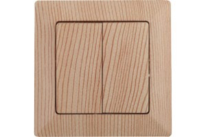 ЭРА Intro Solo выкл. СУ 2 кл. 10А, сосна 4-104-11 53592