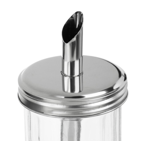 Сахарница с дозатором стекло 7,6x16см 350мл, нерж.сталь
