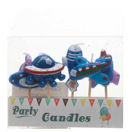 Свечи для торта NA2544 "Космический корабль" 5шт в упаковке (360)