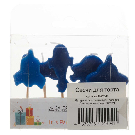 Свечи для торта NA2544 "Космический корабль" 5шт в упаковке (360)