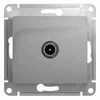 Systeme Electric GLOSSA мех. роз. TV-FM СУ 1 мест. алюминий (пл.осн., RG6, 2,1А) GSL000393