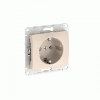 Systeme Electric GLOSSA мех. роз. СУ 1 мест. (земля), 16А (автоклеммы) БЕЖЕВЫЙ GSL000243S (20!)