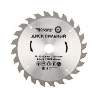 Диск пильный 165 мм х 24 зуб х 20/16 мм Kranz (цена за шт) KR-92-0105