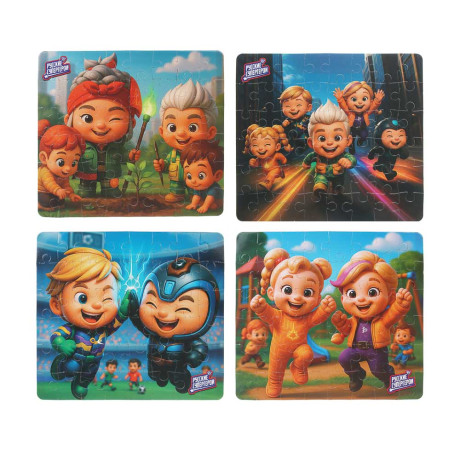 BY Русские Супергерои Пазл, 48 элементов, 14x19 см, картон, 4 дизайна