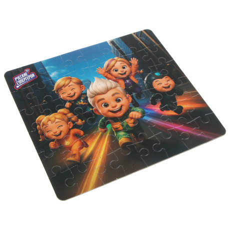 BY Русские Супергерои Пазл, 48 элементов, 14x19 см, картон, 4 дизайна