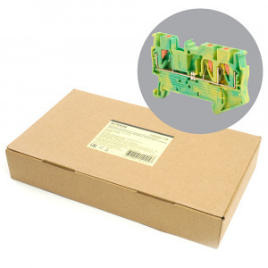 Stekker зажим самозажимной 3-х проводный проходной ЗНИ 2,5мм2 LD573-1-25(JXB PT 2.5TW)жел.зел. 49259