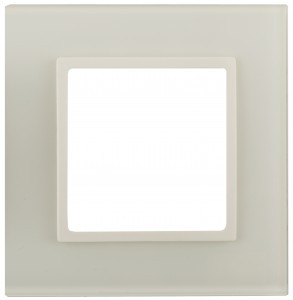 ЭРА 14 Elegance рамка СУ 1 мест.стекло, сл.кость+сл.к 14-5101-02