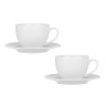 Набор чайный 4 пр., 260мл, MILLIMI, ромб белый, фарфор