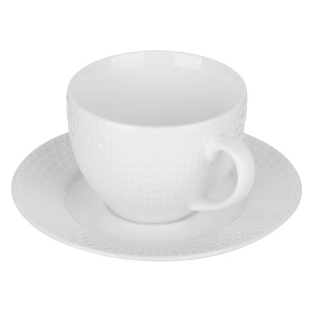 Набор чайный 4 пр., 260мл, MILLIMI, ромб белый, фарфор