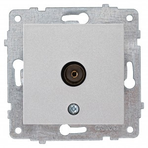 OVIVO мех. роз. СУ 1 мест. TV (проходная) серебро (ко всем рамкам) 600-000310-224