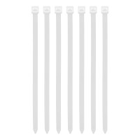 Хомуты, 200 х 8 мм, пластиковые, белые, 100 шт Сибртех