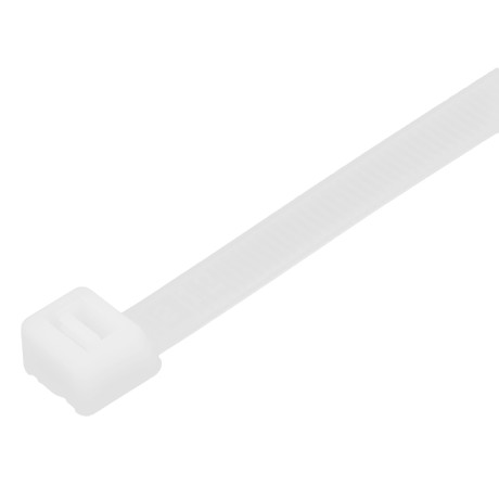 Хомуты, 200 х 8 мм, пластиковые, белые, 100 шт Сибртех
