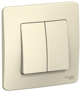 Systeme Electric BLANCA выкл. (перекл. проходной) СУ 2 кл. 10А молоч. (пл.осн.) BLNVS106602 (10!)