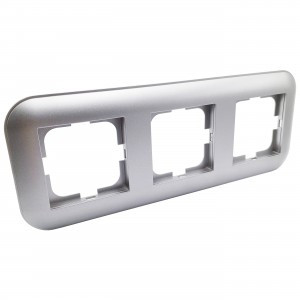 OVIVO Рамка СУ 3-местн. LOFT, серебро