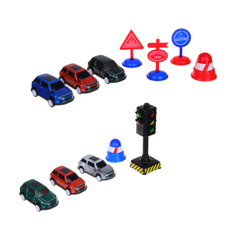 ИГРОЛЕНД Набор металлических машинок "Сити-драйв", металл, PP, 29,5х19х4,5 см