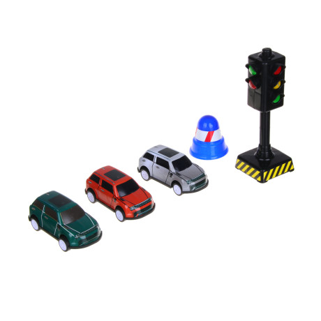 ИГРОЛЕНД Набор металлических машинок "Сити-драйв", металл, PP, 29,5х19х4,5 см