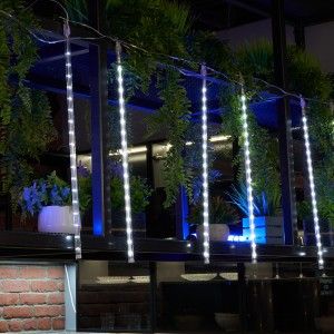 Feron Гирлянда-занавес Сосульки 360LED 5000K динамичный 4.5х0.5м IP20 сетевой шнур 3м CL586 51453