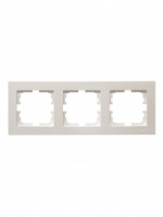 Lezard VESNA рамка СУ 3 мест. (горизонт) перламутр 742-3000-148