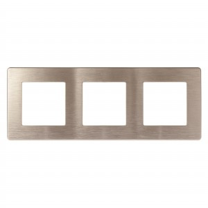 ЭРА 12 рамка СУ 3 мест. САТИН, шампань 12-5103-04 8632