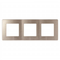 ЭРА 12 рамка СУ 3 мест. САТИН, шампань 12-5103-04 8632