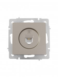 Lezard VESNA мех. роз. телеф СУ 1 мест. титан (RJ11) (корп. ABS) 742-3788-137