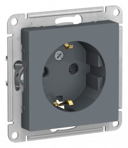 Systeme Electric AtlasDesign мех. роз. СУ 1 мест. грифель (пл.осн., земля, штор.) ATN000745 (10!)