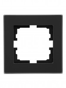 Lezard VESNA рамка акрил СУ 1 мест., гориз., черная матовая 742-5980-146