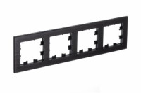 Systeme Electric AtlasDesign Nature рамка СУ 4 мест. металл оникс ATN312304