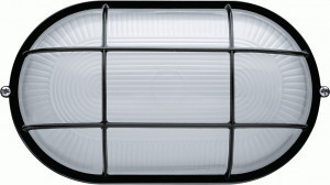 Navigator св-к влагозащит. O2 IP54 100W E27 овал с реш черный NBL-O2-100-E27/BL (12!) 94814