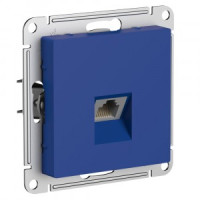 Systeme Electric AtlasDesign мех. роз. комп СУ 1 мест. аквамарин(пл.осн, RJ45, кат 6A)ATN001186(5!)