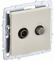 IEK BRITE мех. роз. СУ TV+SAT РТВ/РСп12-БрКр беж. BR-AF20-O-K10