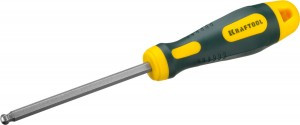 Отвертка KRAFTOOL "EXPERT", Cr-Mo-V сталь, 2к противоск. рукоят., HEX, №6x100м zu250075-6-100