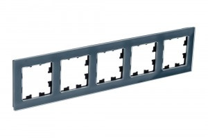 Systeme Electric AtlasDesign NATURE рамка СУ 5 мест., НАТУРАЛЬНОЕ СТЕКЛО, ГРИФЕЛЬ ATN360705
