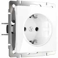 Werkel мех. роз. СУ 1 мест. 16A земля (белая)  (WL01-SKG-01-IP20 a028829)W1171001 a051127