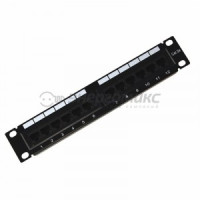 Патч-Панель 10&quot; 12 гнёзд RJ-45  Cаt.5e Dual IDC  ( монтаж в стойку)  REXANT, 04-0025